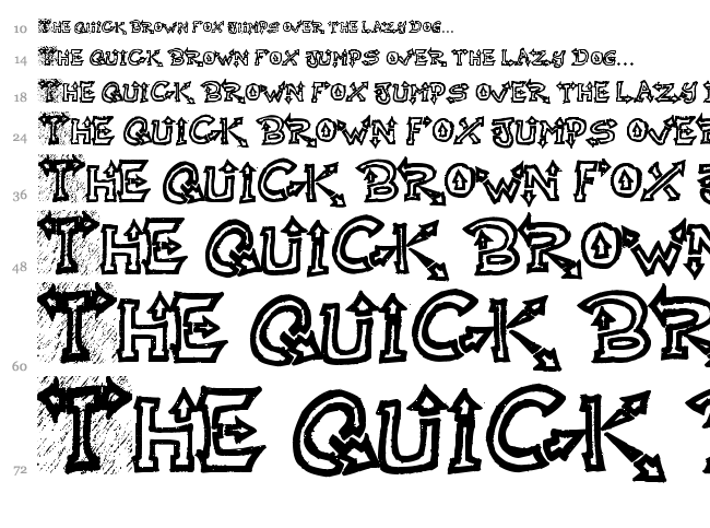 Raslani Undaground font waterfall